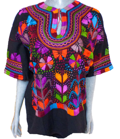 Blusa Milpa Negra/Multicolor #012 (XL)