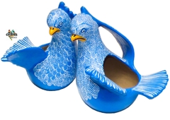 Palomas de Barro Macetas Decorativas (Azules) en internet