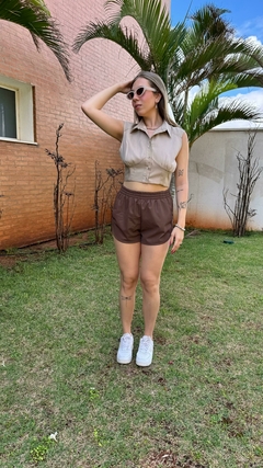 Colete Cropped Brown