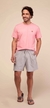 Pijama Masc MC Liso Rosa Shorts c/ Bolso Mescla