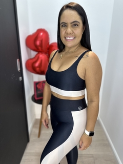 TOP BICOLOR PRETO/CHAMPANHE - Nathália Ramos Store