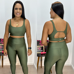 TOP NATHY VERDE CROCO