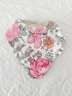 BABERO REVERSIBLE FLORAL Y ARENA