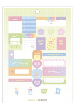 Bloco de Adesivos Decorados Para Planner Happy Tilibra - loja online