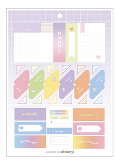 Bloco de Adesivos Decorados Para Planner Happy Tilibra - comprar online