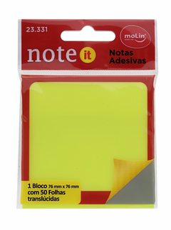 Notas Adesivas Transparente Amarelo MoLin - 50 fls