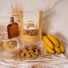 Biscoito natural de Banana, Mel e Canela | Com óleo de coco e aveia - 120gr - PetSnacks