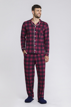 PIJAMA MASCULINO MENSAGEIRO DOS SONHOS ABOTOADO REF. 0141279