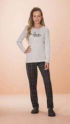 PIJAMA FEMININO INFANTIL INVERNO LOVE DANKA REF. 1234J