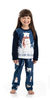 PIJAMA INFANTIL SOFT BLUSA MARINHO CALÇA ESTAMPADA URSO REF.08.03.004