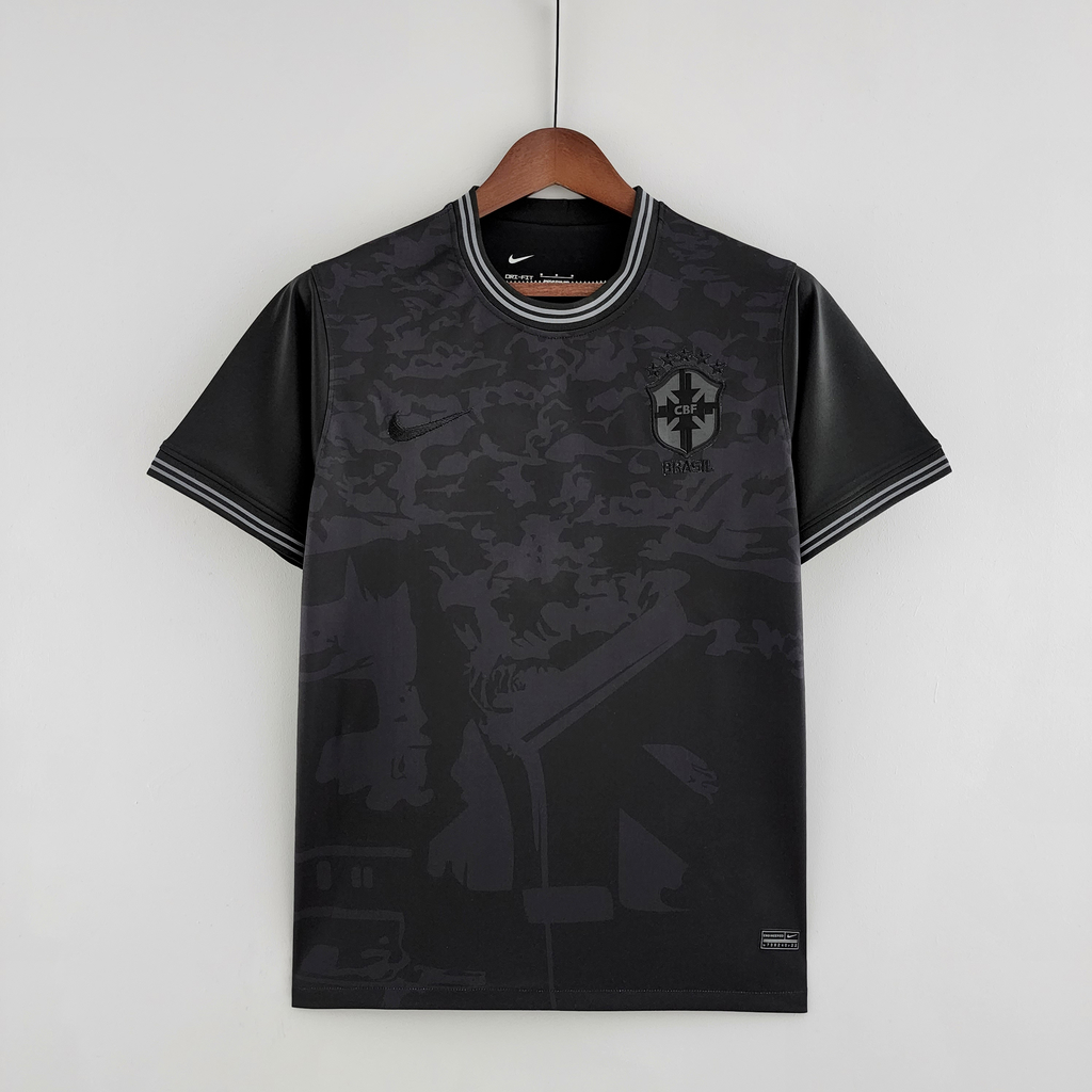 Camisa Seleçao Brasil Concept 22/23 All Black Torcedor