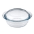 Assadeira de vidro Borosilicato redonda com tampa Biona-Oxford 3 litros