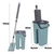 Mop Lava e seca c/cabo Extensível Inox1,25m c/balde de Plástico 5 Litros e refil Microfibra - comprar online
