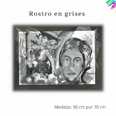 Rostro en plantas grises