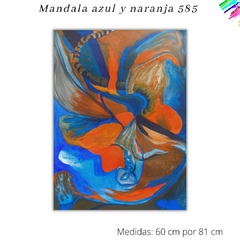 Mandala azul y naranja 585