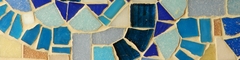 Mosaico "azul dinámico" - arte La Lucila