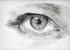 Dibujo "Un ojo" realizado por Viviana Celano