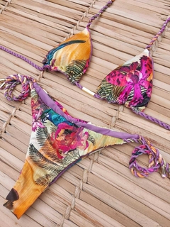 BIQUÍNI FAUNA BRASIL DUPLA FACE ESTAMPADO/LILÁS - Yellow Bikini