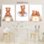 Imagem do Kit 3 Quadros Decorativos Infantil Urso Tedy Nome personalizado 20x28