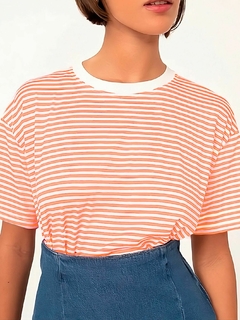 T-Shirt Blusa Basica Com Listras - loja online
