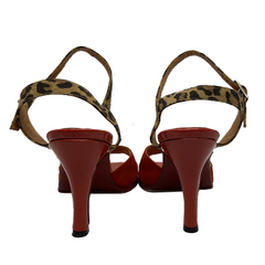 Nina Suede Red & Animal Print on internet