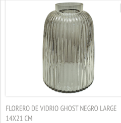 Florero de vidrio Ghost negro