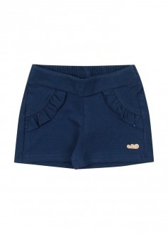 SHORT BÁSICO MARLAN EM COTTON AZUL JEANS