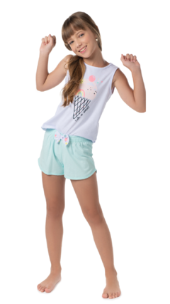 CJ REGATA MEIA MALHA LIFE IS SWEET C/ SHORTS MEIA MALHA 1-2-3-4-6-8