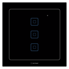 Interruptor Wi-Fi 4x4 - 3 Botões Preto - comprar online