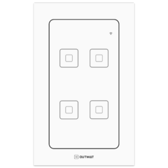 Interruptor Wi-Fi 4x2 sem neutro - Branco 4 Botões