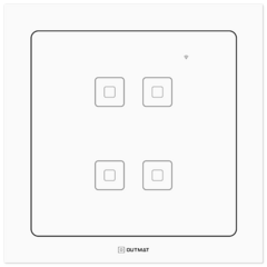 Interruptor Wi-Fi 4x4 - 4 Botões Branco