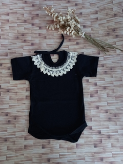 Body puntilla negro