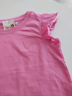 Remera con volados fucsia - comprar online