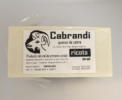 Ricota firme de cabra sin sal 200 gr - Agroecológica - Cabrandi