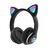 Fone de ouvido Bluetooth de Gatinho com Luz de Led - loja online