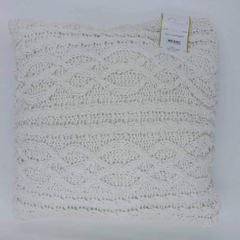 Capa de Almofada Tricot Chenille Rozac Niazitex Branco - comprar online