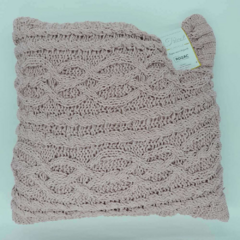 Capa de Almofada Tricot Chenille Rozac Niazitex Rose - comprar online