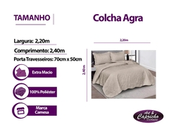 Colcha Casal 2.20x2.40 Agra - Art & Capricho  | Cama, mesa, banho, cortinas, tapetes e decorações em geral!