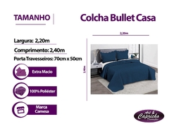 Colcha Casal 2.20x2.40 Bullet - Art & Capricho  | Cama, mesa, banho, cortinas, tapetes e decorações em geral!