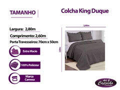 Colcha King 2.80x2.60 Duque - Art & Capricho  | Cama, mesa, banho, cortinas, tapetes e decorações em geral!