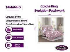 Colcha King 2.80x2.60 Evolution Patchwork - Art & Capricho  | Cama, mesa, banho, cortinas, tapetes e decorações em geral!