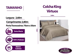 Colcha King 2.80x2.60 Virtuos - Art & Capricho  | Cama, mesa, banho, cortinas, tapetes e decorações em geral!