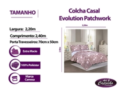 Colcha Casal 2.20x2.40 Evolution Patchwork - Art & Capricho  | Cama, mesa, banho, cortinas, tapetes e decorações em geral!