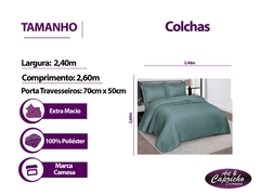 Colcha Queen 2.40x2.60 Virtuos - Art & Capricho  | Cama, mesa, banho, cortinas, tapetes e decorações em geral!