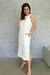 Vestido Linho Off White Midi Bordado Rechilieu - comprar online