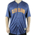 camisa baseball azul de botão estampa cleveland laranja 