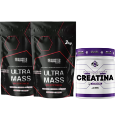 Combo13- 2UNI Hipercalorico 3KG + Creatina 300g MSL