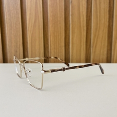 Armação de óculos metal dourado quadrado MJ5167 - Óculos Gama-Armação de Óculos