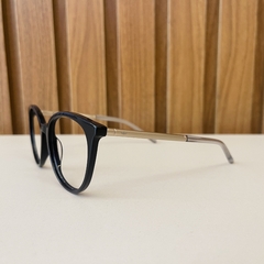 Armação de óculos redonda preta acetato MB5187 - Óculos Gama-Armação de Óculos