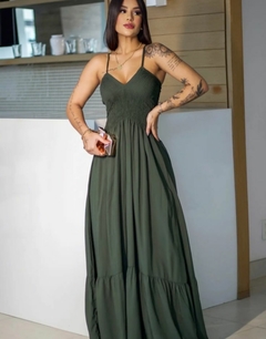 Vestido Luiza Verde Militar